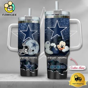 NFL Dallas Cowboys Mickey Mouse Custom 40oz Stanley Cup Tumbler