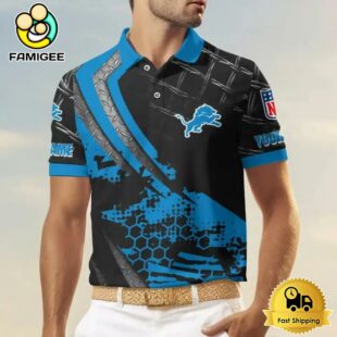 NFL Detroit Lions New Design 2025 Custom Name Polo Shirt
