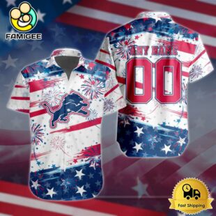 NFL Detroit Lions Special 4th Of July Independence Day Hawaiian Shirt