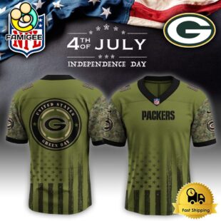 NFL Green Bay Packers Happy US Independence Day Football Jersey