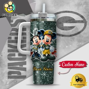NFL Green Bay Packers Mickey And Minnie Couple Custom 40oz Stanley Cup Tumbler