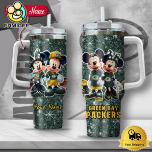 NFL Green Bay Packers Mickey And Minnie Couple Custom 40oz Stanley Cup Tumbler