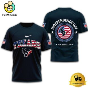 NFL Houston Texans Independence Day 3D T Shirt