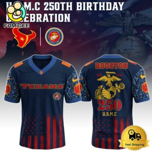 NFL Houston Texans Us Marine Corps Will Celebrate Its 250th Anniversary Football Jersey
