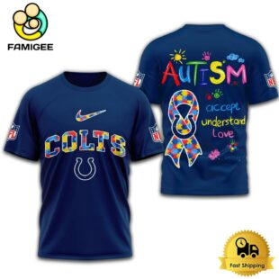 NFL Indianapolis Colts Autism Accept Understand Love T-Shirt