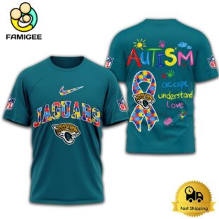 NFL Jacksonville Jaguars Autism Accept Understand Love T-Shirt
