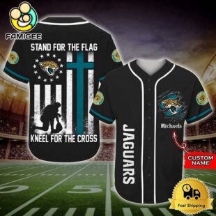 NFL Jacksonville Jaguars Stand For The Flag Kneel For The Cross Baseball Jersey
