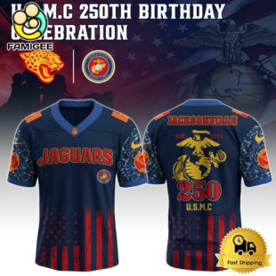 NFL Jacksonville Jaguars Us Marine Corps Will Celebrate Its 250th Anniversary Football Jersey