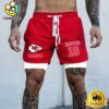 NFL Kansas City Chiefs Red Custom Name Double Sport Shorts