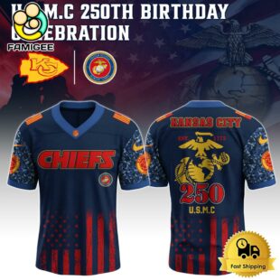 NFL Kansas City Chiefs Us Marine Corps Will Celebrate Its 250th Anniversary Football Jersey