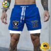 NFL Las Vegas Raiders Blue Custom Name Double Sport Shorts