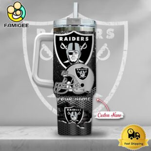 NFL Las Vegas Raiders Mickey Mouse Custom 40oz Stanley Cup Tumbler