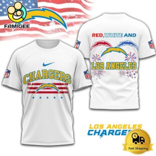NFL Los Angeles Chargers 4th Of July 3D T Shirt
