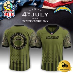 NFL Los Angeles Chargers Happy US Independence Day Football Jersey
