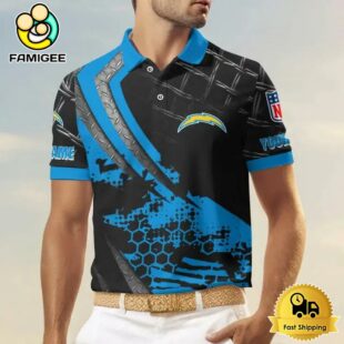 NFL Los Angeles Chargers New Design 2025 Custom Name Polo Shirt