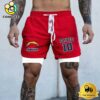 NFL Los Angeles Chargers Red Custom Name Double Sport Shorts