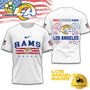 NFL Los Angeles Rams 4th Of July 3D T Shirt