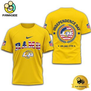 NFL Los Angeles Rams Independence Day 3D T Shirt
