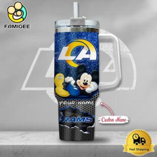 NFL Los Angeles Rams Mickey Mouse Custom 40oz Stanley Cup Tumbler