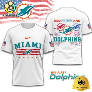 NFL Miami Dolphins 4th Of July 3D T Shirt