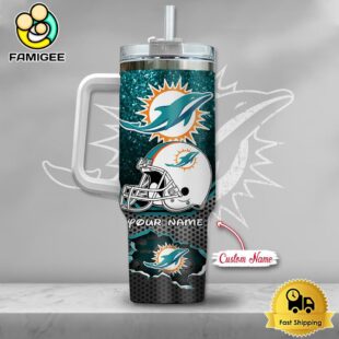 NFL Miami Dolphins Mickey Mouse Custom 40oz Stanley Cup Tumbler