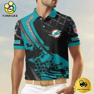 NFL Miami Dolphins New Design 2025 Custom Name Polo Shirt
