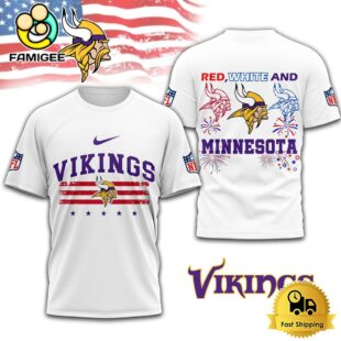 NFL Minnesota Vikings 4th Of July 3D T Shirt