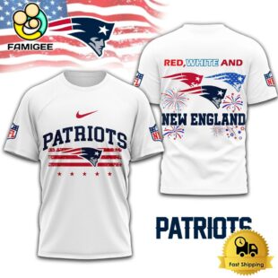 NFL New England Patriots 4th Of July 3D T Shirt