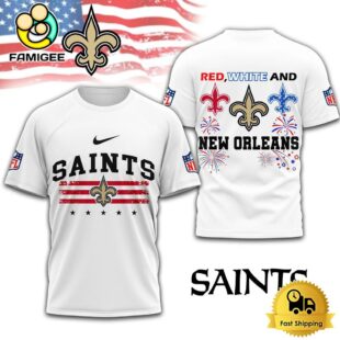 NFL New Orleans Saints 4th Of July 3D T Shirt