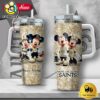 NFL New Orleans Saints Mickey And Minnie Couple Custom 40oz Stanley Cup Tumbler