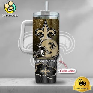 NFL New Orleans Saints Mickey Mouse Custom 40oz Stanley Cup Tumbler