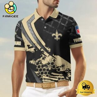 NFL New Orleans Saints New Design 2025 Custom Name Polo Shirt
