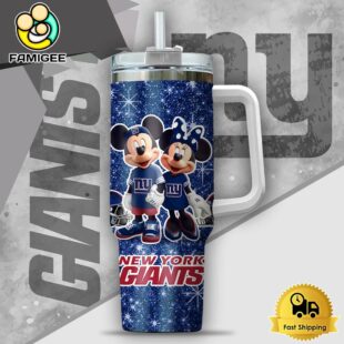 NFL New York Giants Mickey And Minnie Couple Custom 40oz Stanley Cup Tumbler