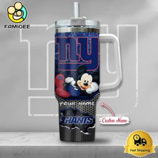 NFL New York Giants Mickey Mouse Custom 40oz Stanley Cup Tumbler