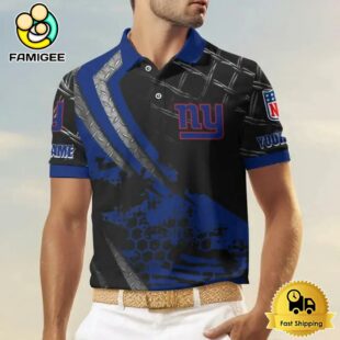 NFL New York Giants New Design 2025 Custom Name Polo Shirt