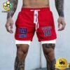 NFL New York Giants Red Custom Name Double Sport Shorts
