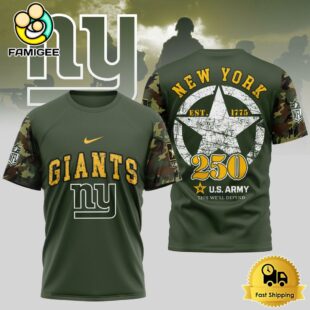 NFL New York Giants US Army 250th Anniversary Parade T-Shirt