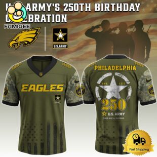 NFL Philadelphia Eagles US Army 250th Anniversary Parade Football Jersey
