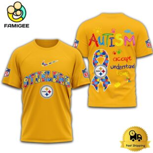 NFL Pittsburgh Steelers Autism Accept Understand Love T-Shirt