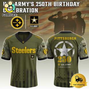 NFL Pittsburgh Steelers US Army 250th Anniversary Parade Football Jersey