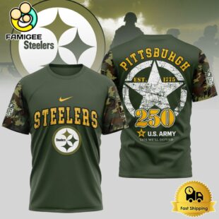 NFL Pittsburgh Steelers US Army 250th Anniversary Parade T-Shirt