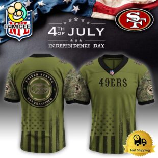 NFL San Francisco 49ers Happy US Independence Day Football Jersey