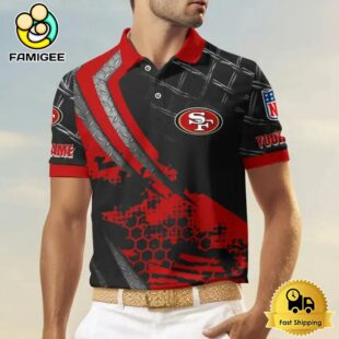 NFL San Francisco 49ers New Design 2025 Custom Name Polo Shirt