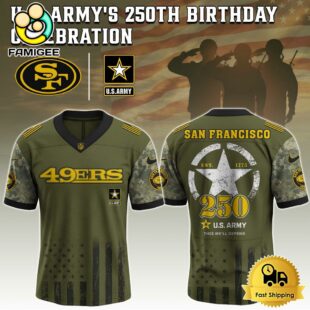 NFL San Francisco 49ers US Army 250th Anniversary Parade Football Jersey