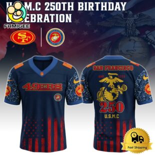 NFL San Francisco 49ers Us Marine Corps Will Celebrate Its 250th Anniversary Football Jersey