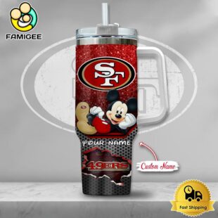 NFL San Francisco9ers Mickey Mouse Custom 40oz Stanley Cup Tumbler