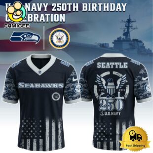 NFL Seattle Seahawks The Navy 250Th Celebration Football Jersey