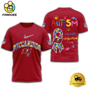 NFL Tampa Bay Buccaneers Autism Accept Understand Love T-Shirt