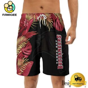 NFL Tampa Bay Buccaneers Men's Summer Hawaiian Casual Drawstring Shorts