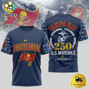 NFL Tampa Bay Buccaneers Us Marine Corps Will Celebrate Its 250th Anniversary T-Shirt